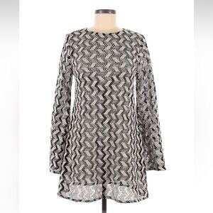 House of Harlow 1960 x Revolve Black and Cream Zigzag Dress